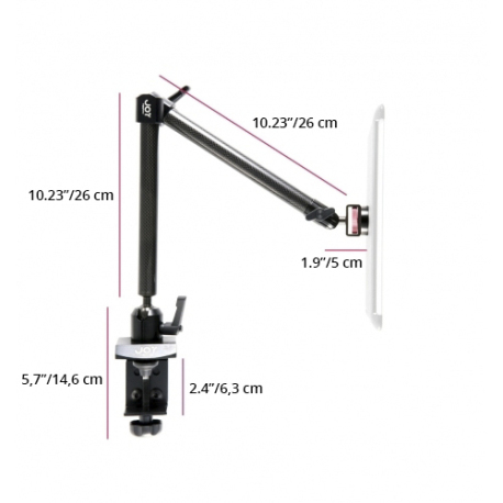 The Joy Factory - Module tablette universel VESA 100 MagConnect - Support Tablette Fixation Etau Tube Bras Unique