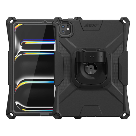 Coque de Protection renforcée aXtion Bold MP pour iPad Pro 11" (M4) avec dragonne Mag Connect